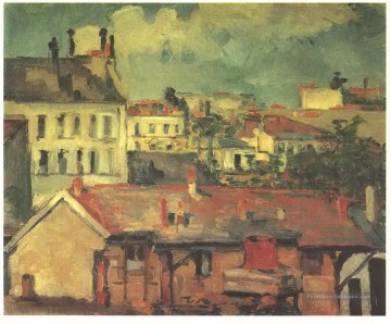 Les toits Paul Cézanne Peinture à l'huile